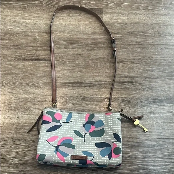 Fossil Devon Multicolor Floral Crossbody Bag - Picture 1 of 11